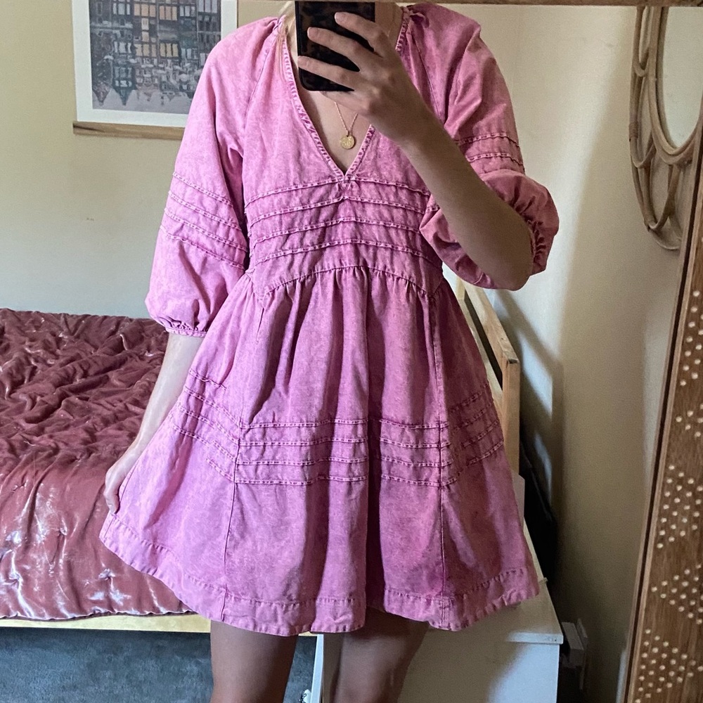 Free People Sweet Surrender Denim Mini Dress